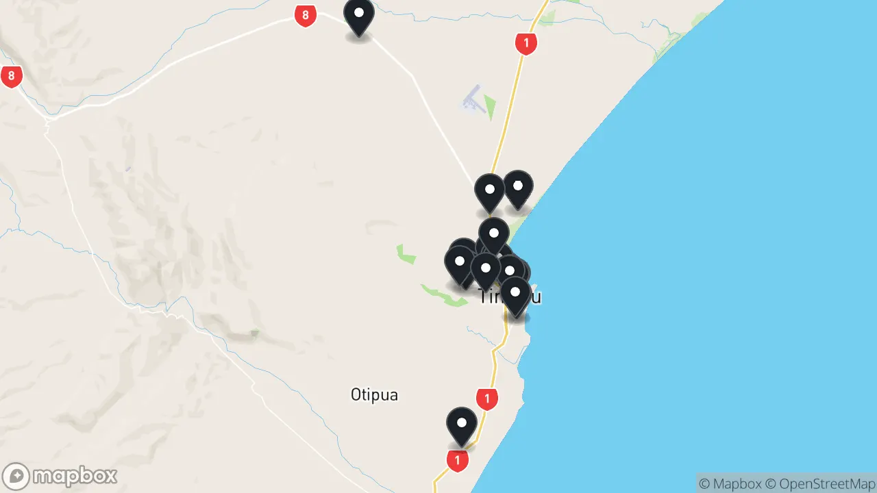 Map of local businesses in Timaru